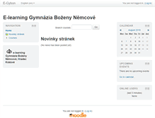 Tablet Screenshot of moodle.gybon.cz